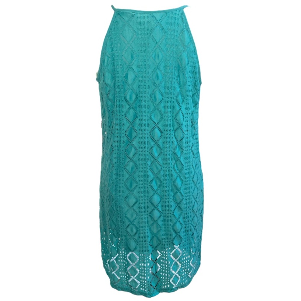 Lily Rose Spaghetti Strap Crochet Lace Mini Dress, Size Small, NWT, Aqua Blue - Picture 5 of 16